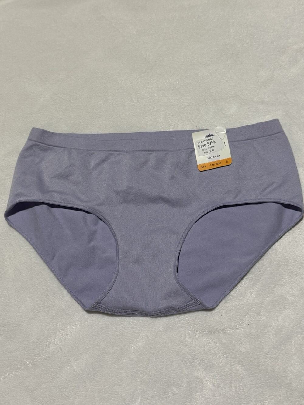 Hipster Panties Seamless Laser Cut Underwear Lavender Purple Size S NWT